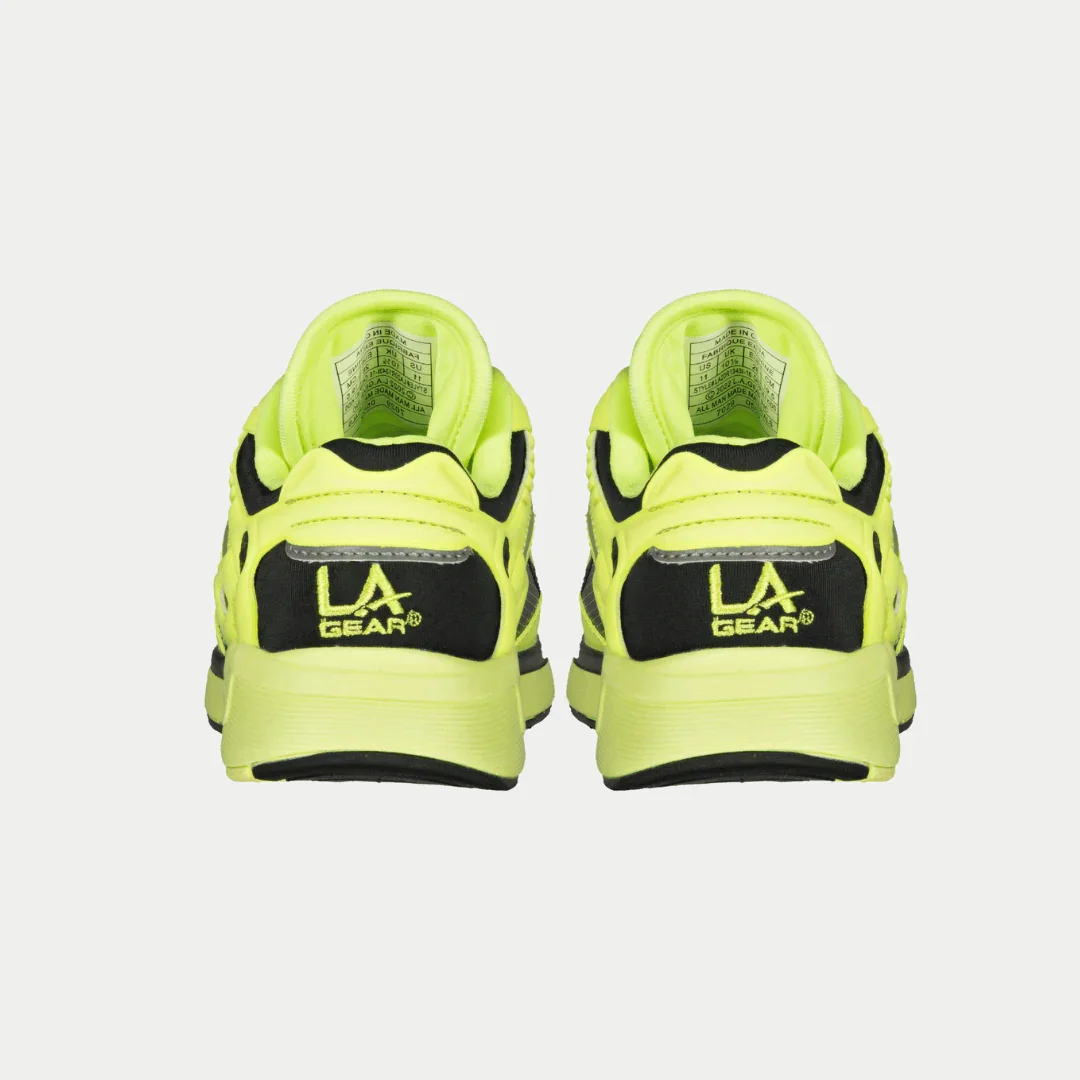 LA Gear Kids Catapult Light-Up x Glow Lowtop | Neon Yellow x Black - Image 6