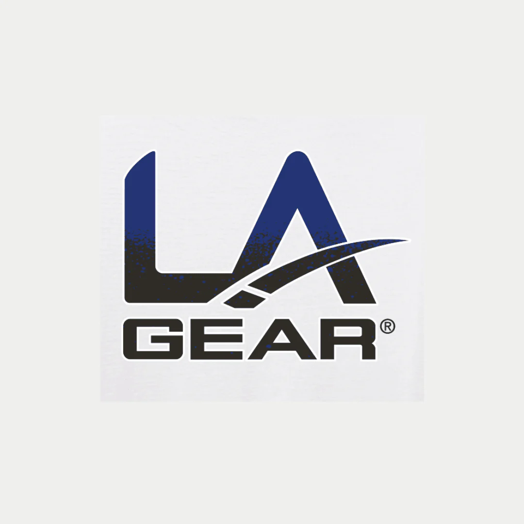 LA Gear Men's Short Sleeve Classic Logo Tee | Blue x Black Gradient - Image 3