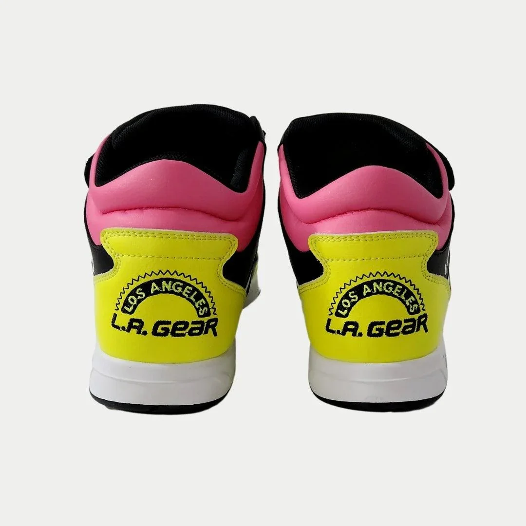 LA Gear Women's Flame Retro Hightop | Black x Pink x Lime - Image 6