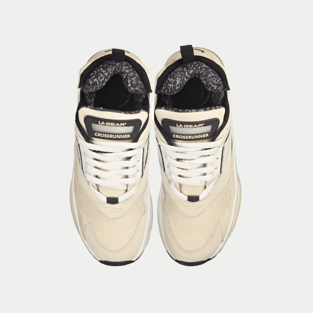 LA Gear Men's Turbo Light-Up Mid | Off-White x Black - Image 4