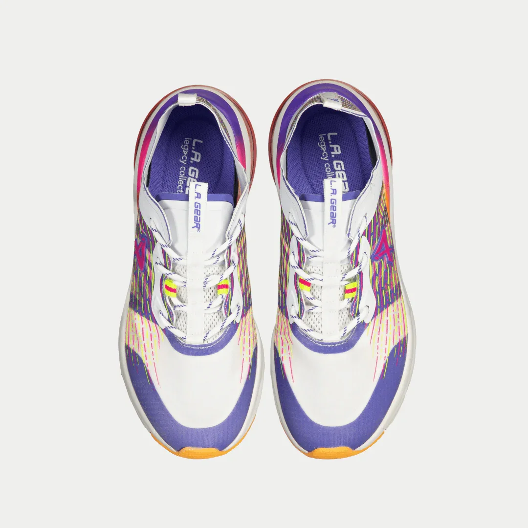 LA Gear Women's Artesia Lowtop | White x Purple x Orange - Image 4