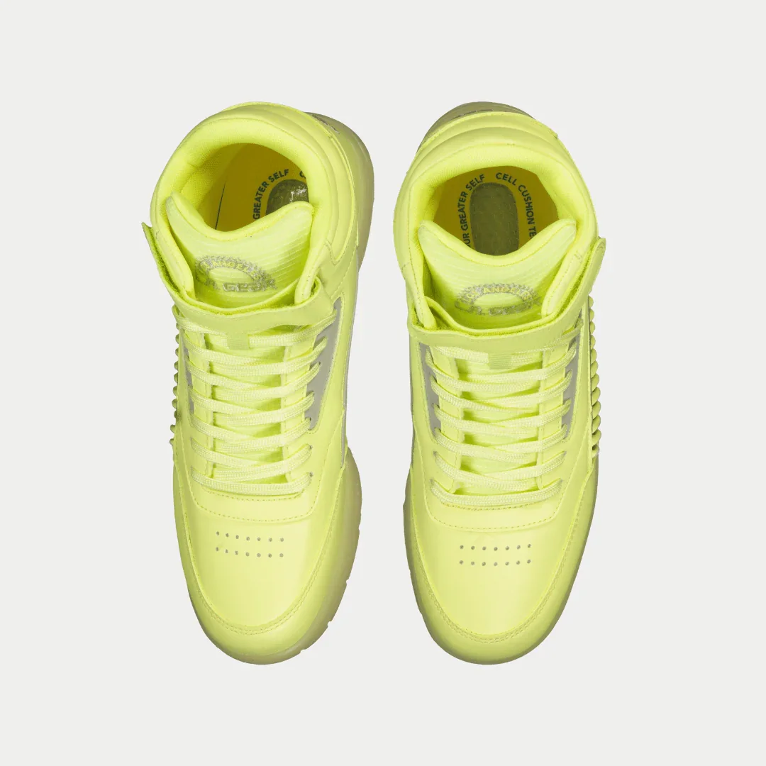 LA Gear Women’s Flame Hightop | Neon Yellow Glow - Image 4