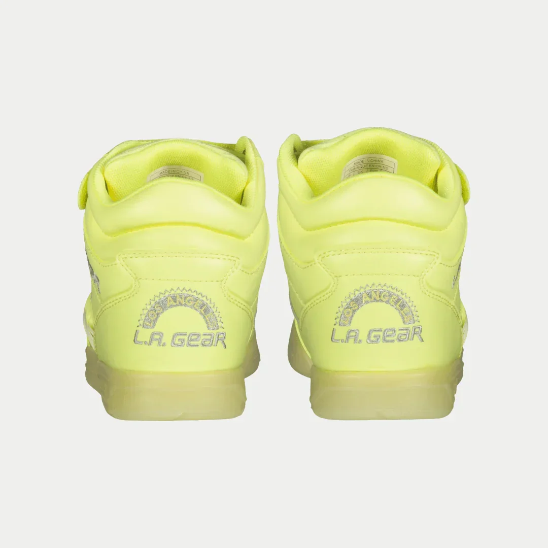LA Gear Women’s Flame Hightop | Neon Yellow Glow - Image 6